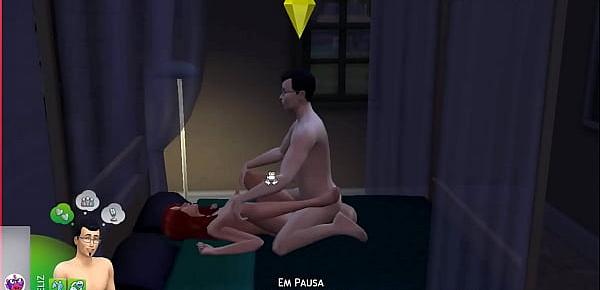  The Sims 4 adulto um Homem para uma mulher gostosa